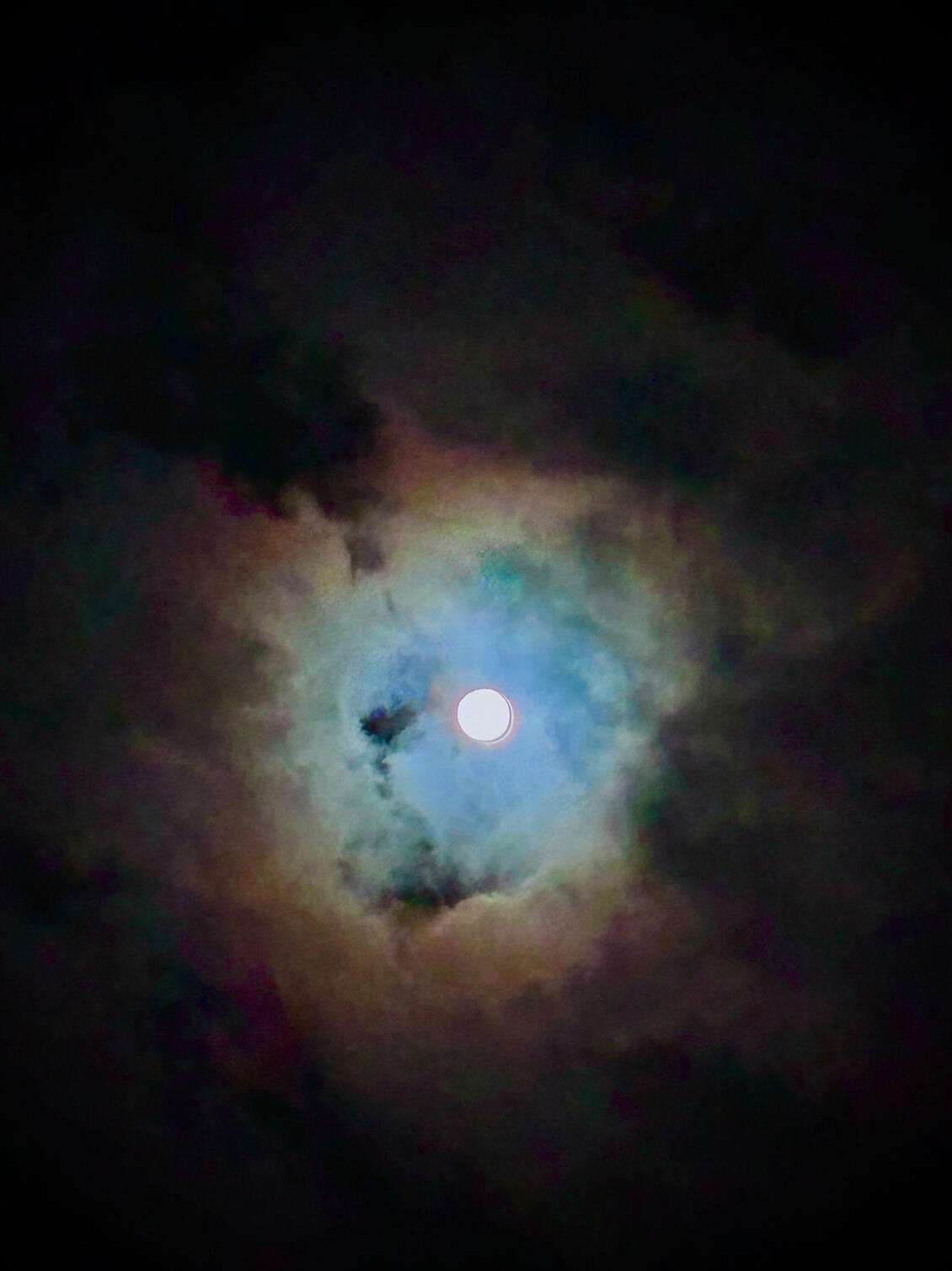 The moon looks pretty tonight...